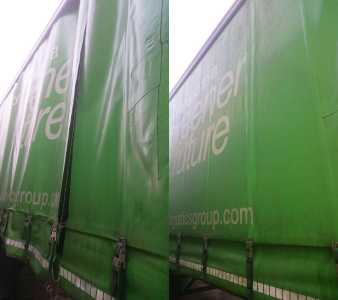 Trailer Curtain Repair | Before and After Trailer Curtain Repair | Before and After